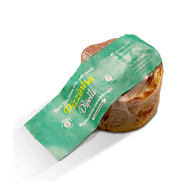 Mordedor Natural Pizzinha Bexiga Bovina Desidratada para Caes com 3 unidades - Dipetti