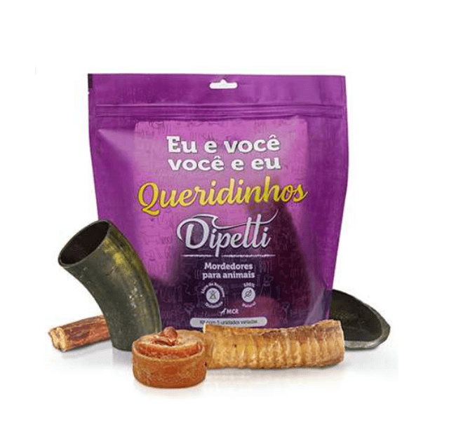 Mordedor Natural Queridinhos para Caes com 5 unidades - Dipetti
